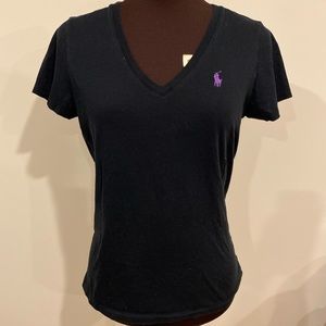 Black V-Neck Ralph Lauren Polo Top!